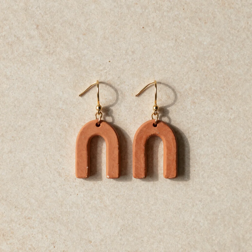 Terracotta Arch Drop Earrings