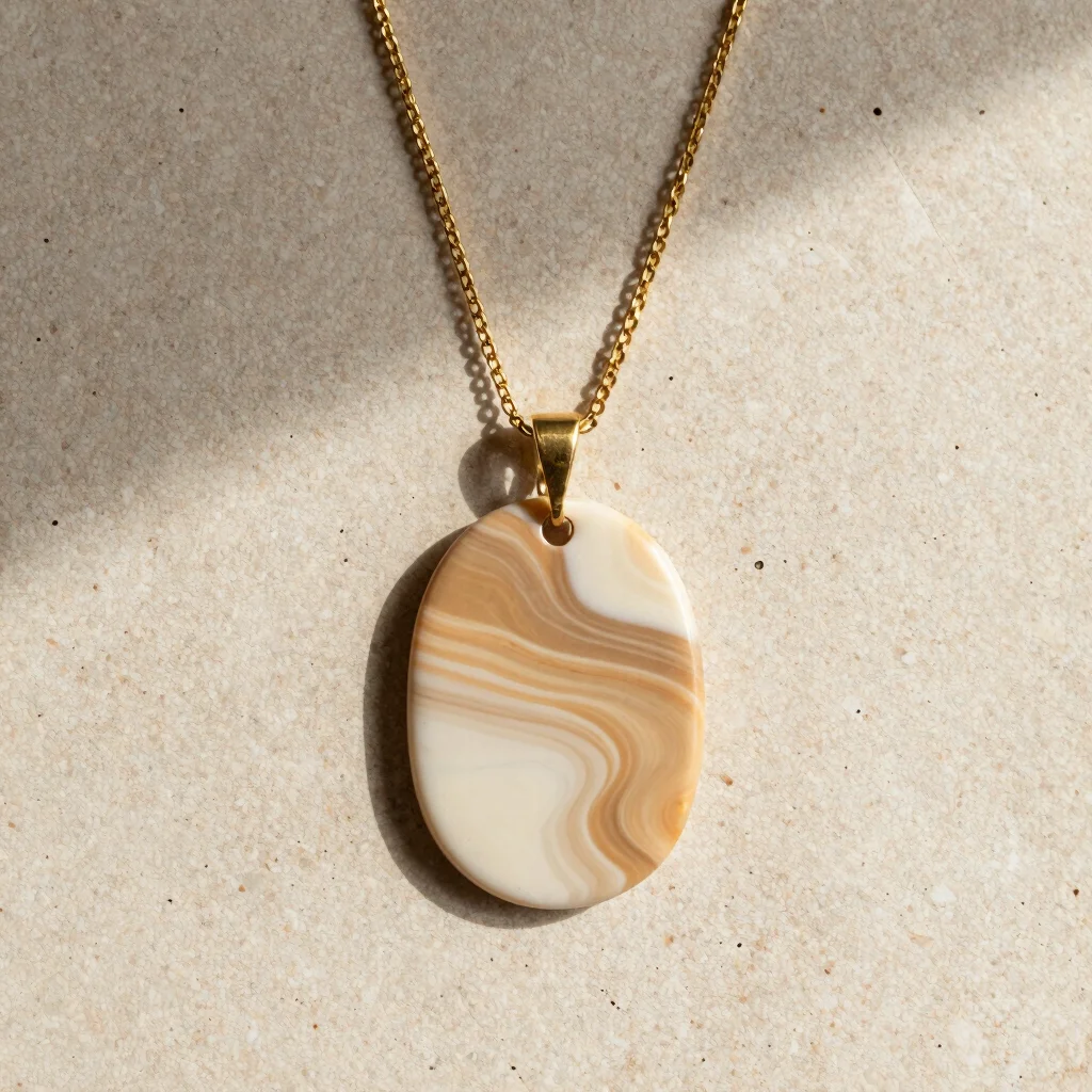 Marbled Ochre Statement Necklace