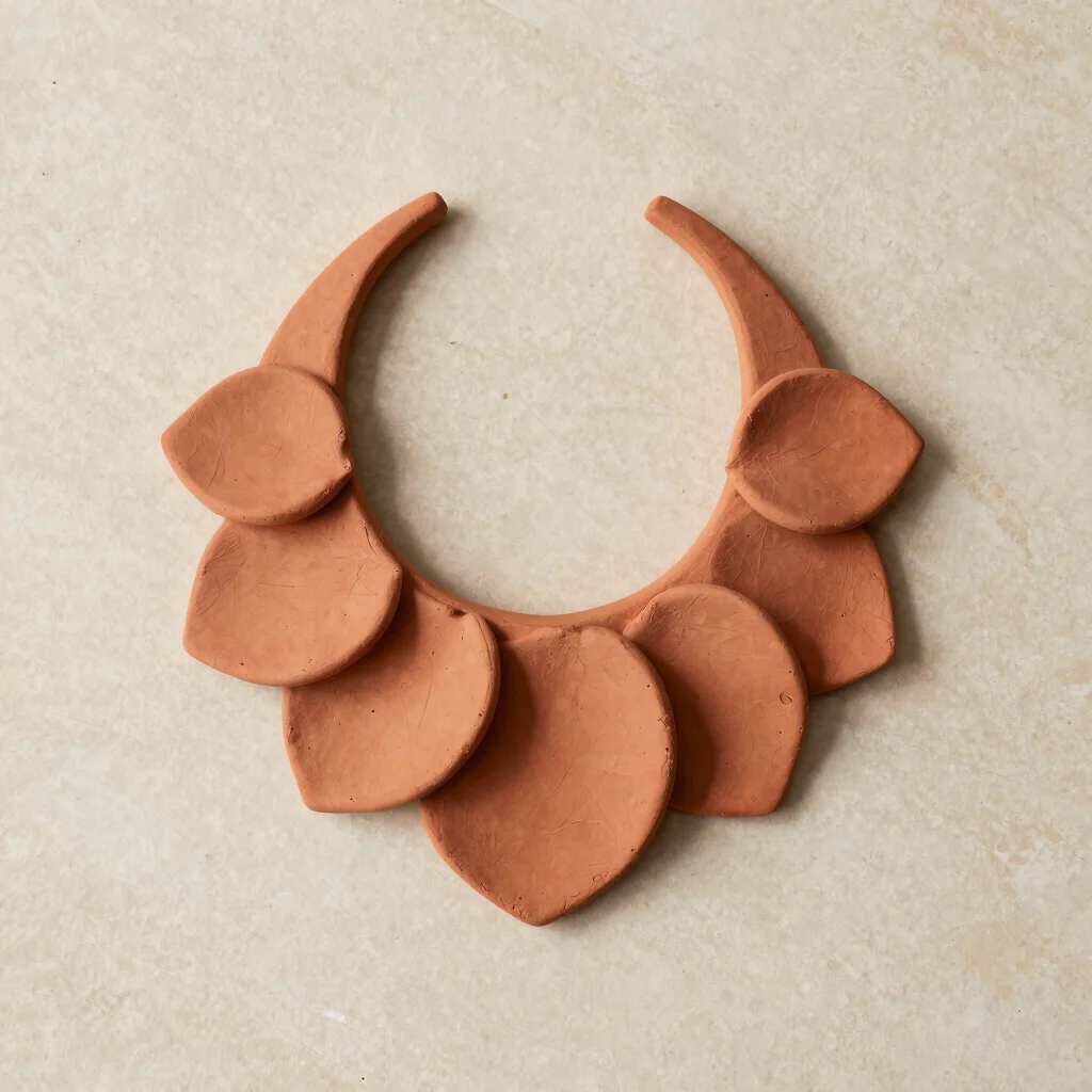 Abstract Petal Collar Necklace